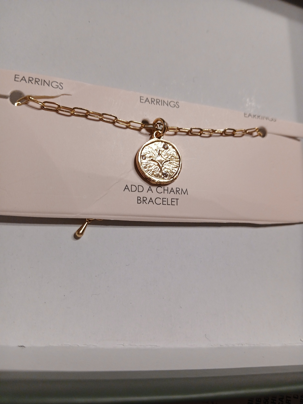 Gold Coin Charm Chain Bracelet - Women